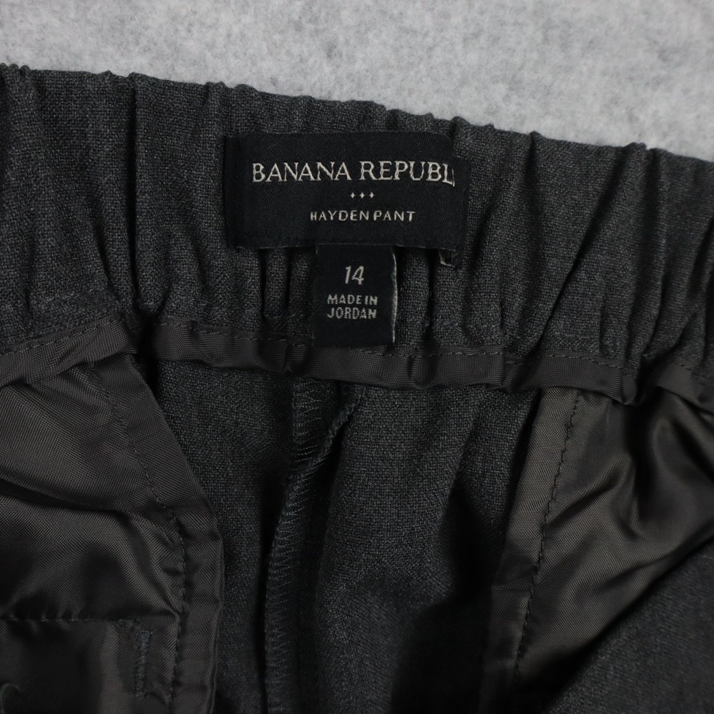 Banana Republic Pants Womens 14 Hayden Ankle Pull-On Dress Elastic Waist Gray - Picture 3 of 10